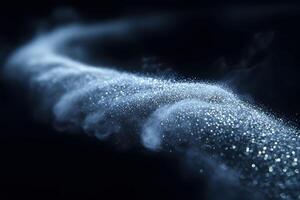 Abstract Wave of Glowing Particles with Dynamic Motion and Cosmic Energy photo