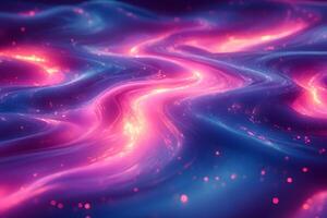 Ethereal Neon Wave Patterns for Modern Abstract Design and Digital Art Projects photo