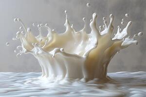 Dynamic Milk Splash Capturing Motion and Fluidity for Creative Design photo