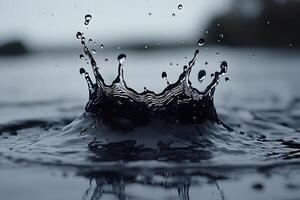 Dynamic Water Splash Abstract for Creative Design and Visual Art Concepts photo