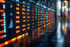 Dynamic Stock Market Trading Screen with Financial Data Visualization photo
