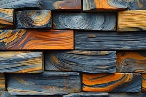 Abstract Pattern of Swirling Wood Texture in Earthy Tones for Artistic and Design Use photo