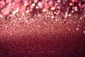 Glittering Pink and Gold Bokeh Background for Festive and Event Design photo
