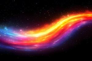 Vibrant Cosmic Wave of Colorful Nebula in Starry Universe photo