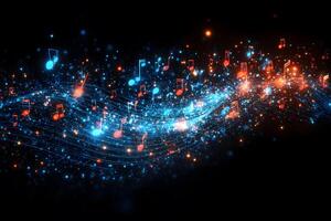Dynamic Music Wave Abstract Digital Sound Visualization for Design and Media photo