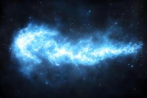 Cosmic Energy Flow Abstract Blue Nebula in Deep Space - Perfect for Sci-Fi Designs photo