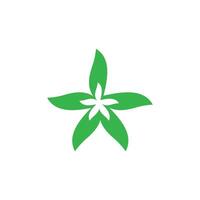 star leaf ecology concept icon of go green vector