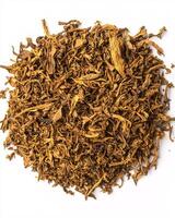 A Close-Up View of Loose Tobacco Leaves with Intricate Textures photo