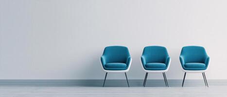 Modern seating arrangement indoor space image minimalistic design straight-on view contemporary aesthetics photo