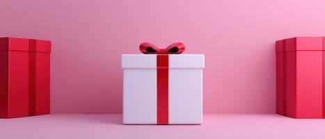 Gift giving celebration studio setting digital artwork bright background aesthetic viewpoint photo
