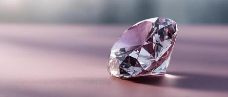 Elegant diamond display on soft surface close-up photography luxurious environment captivating perspective photo