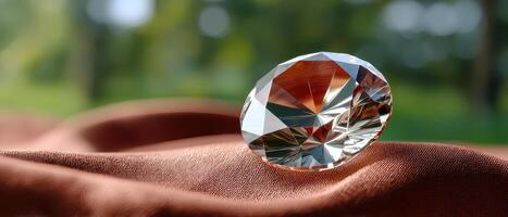 Captivating diamond display outdoor garden still life photography natural setting close-up view elegance unveiled photo