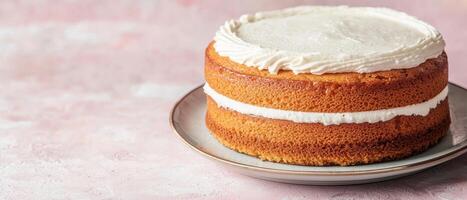 Delicious vanilla cake recipe kitchen food photography home close-up baking inspiration photo