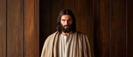 Portrait of a biblical figure in historical setting studio environment dramatic lighting and composition photo