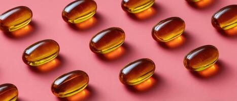 Nutritional supplements display studio setting product photography clean environment close-up view photo