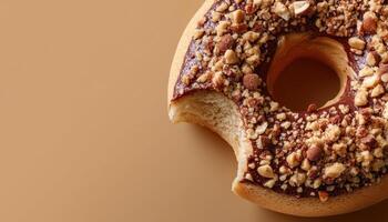 Indulging in delicious donuts cozy food photography warm atmosphere close-up view sweet treat concept photo