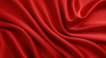 Luxurious Crimson Fabric A Captivating Display of Silky Smoothness and Elegance photo