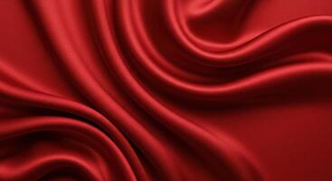 Crimson elegance flowing in silky waves, a luxurious and captivating texture photo