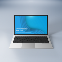Laptop Screen Mockup with Blank Keyboard psd