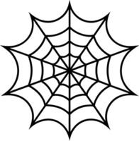 Spiderweb Silhouette Stylized Black Lines on White Background, Halloween Web Design vector