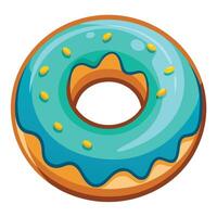 Delicious Donut Design with Chocolate and Sprinkles vector