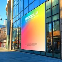 High-Resolution Blank Storefront Branding Mockup psd