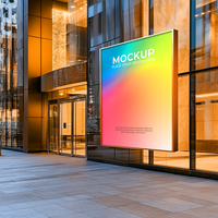 Store Branding Mockup with Empty Facade psd