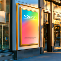 Minimal Storefront Display Mockup for Branding psd