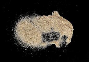 Abstract sand isolated top view photo