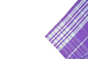 purple napkin flat lay for banner photo