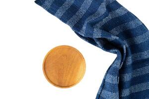 blue napkin decoration for banner background photo