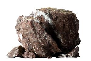 isolated natural rock on white photo