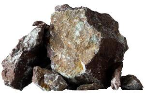 natural stone isolated on white background photo