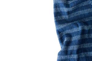 blue clothing fabric for copy space photo