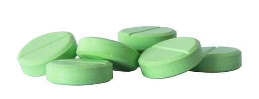 stack of green pills element photo