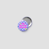 pin button mockup on isolated background psd