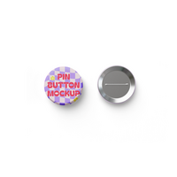 pin button mockup showing the front and back psd