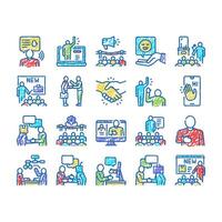 Introduction Speech set Icons hand drawn vector