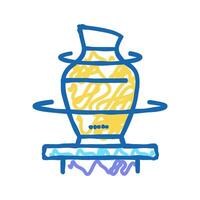 pottering leisure time color icon isolated illustration vector