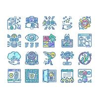 Solution Business Problem Task Icons hand drawn vector