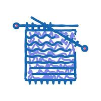 knitting hobby color icon isolated illustration vector