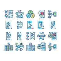 ui ux digital develop code app icons hand drawn vector