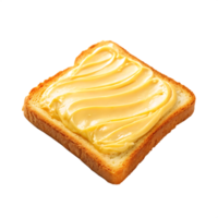 A slice of toasted bread with butter png