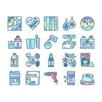 Resin Art Creation set Icons hand drawn vector