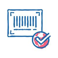 approved qr code color icon isolated illustration vector