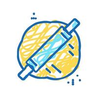 rolling dough icon doodle illustration vector