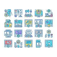 User Generated Content set Icons hand drawn vector