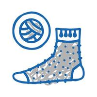 wool material sock color icon isolated illustration vector