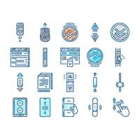 Scroll Computer Mouse Cursor Icons hand drawn vector