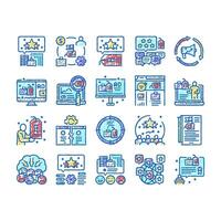 Reputation Management set Icons hand drawn vector